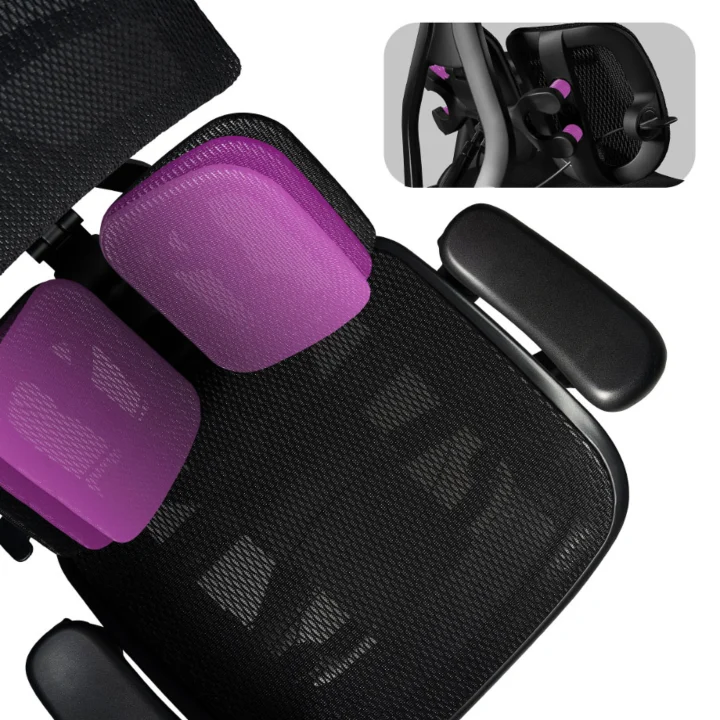 Fotel Ergonomiczny Biurowy YUMISU 1010 Tkanina BLACK - obrazek 16