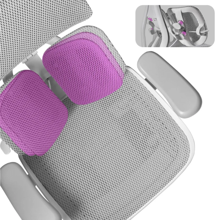 Fotel Ergonomiczny Biurowy YUMISU 1010 Tkanina WHITE - obrazek 16