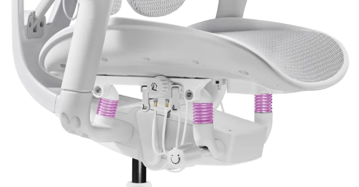 Fotel Ergonomiczny Biurowy YUMISU 1010 Tkanina WHITE - obrazek 18